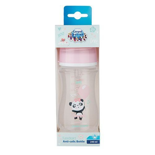 Антиколиковая бутылочка для кормления Canpol babies Easystart EXOTIC ANIMALS с широким горлышком  #1