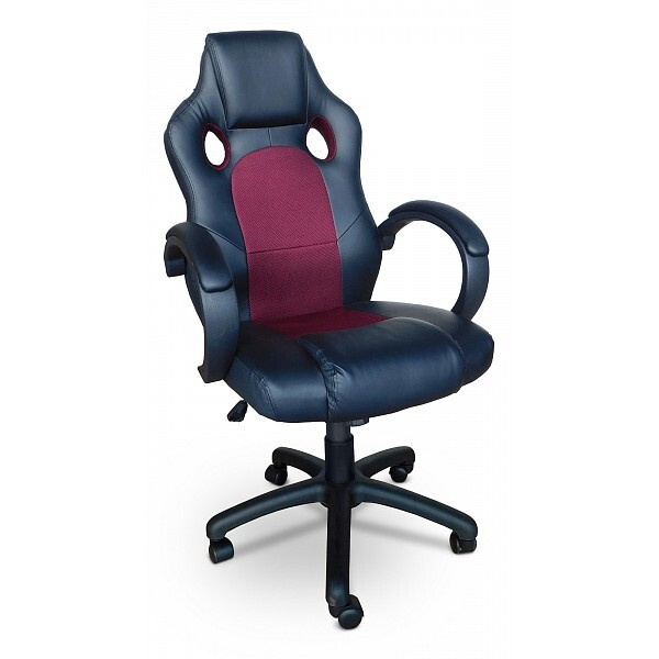 Меб-фф Игровое компьютерное кресло, Сетка, Экокожа, красная,черная  #1