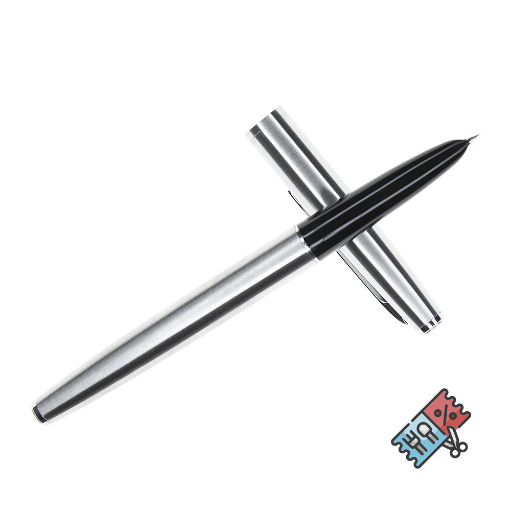 Перьевая ручка "Классика" стальной металлик, перо 0.38 мм #1