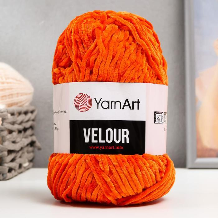 Пряжа для вязания YarnArt "Velour" 100% микрополиэстер 170м/100г, 865 рыжий  #1