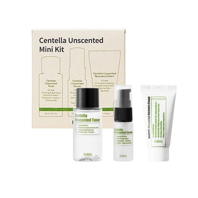 PURITO набор миниатюр средств с центеллой без масел, Centella Unscented Mini Kit  #1