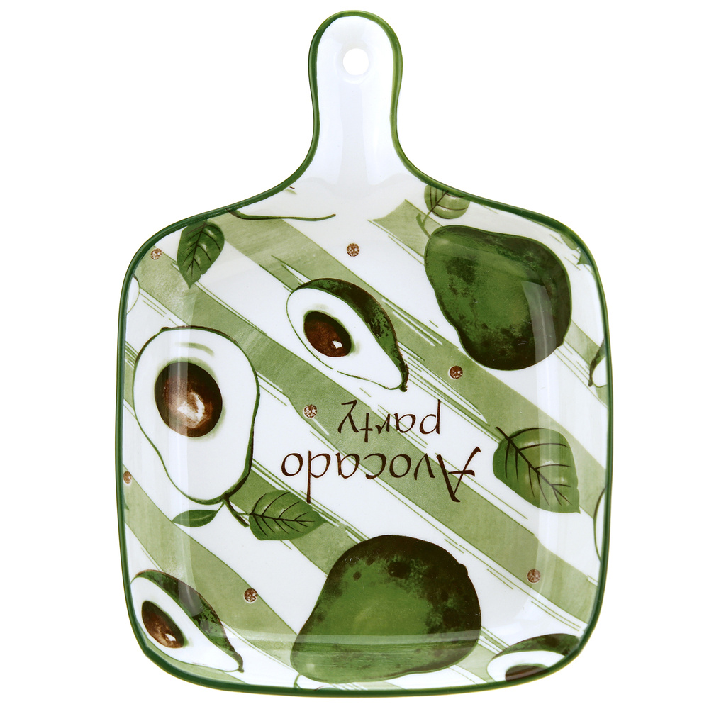 Домашняя мода Блюдо "Авокадо", 1 шт, Фарфор Авокадо, диаметр 16.6 см  #1