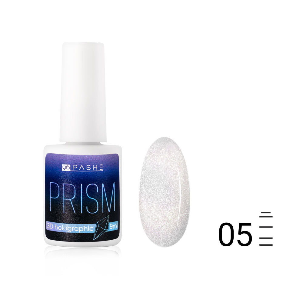 PASHE Гель-лак Prism № 05 - creamy (9 мл.) гель лак для ногтей кошачий глаз призма  #1