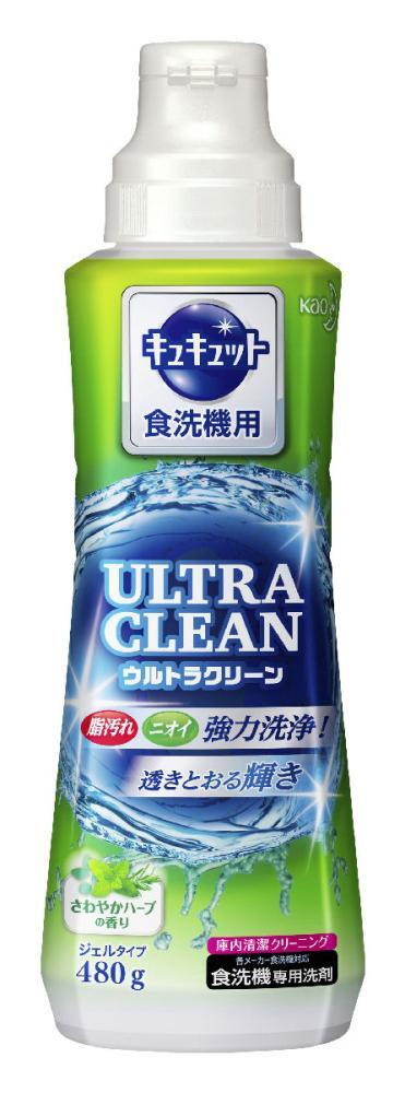 KAO CuCute ULTRA CLEAR Гель для мытья посуды в посудомоющих машинах сильного действия с легким ароматом #1