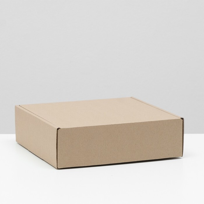 Коробка самосборная, бурая, 24 х 24 х 7,5 см, 10 штук #1