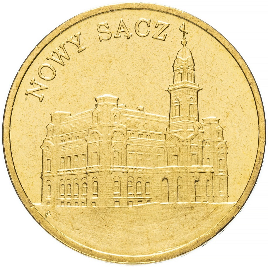 (126) Монета Польша 2006 год 2 злотых "Новы-Сонч" Латунь UNC #1