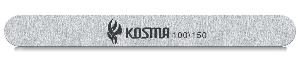 KOSMA Пилка прямая большая серая 100/150 пластиковая основа 1 шт. в упаковке  #1