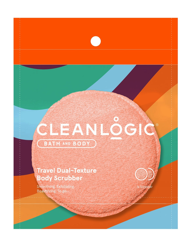 Двусторонняя мочалка для тела Cleanlogic Bath & Body Dual-Texture Body Scrubber Travel  #1