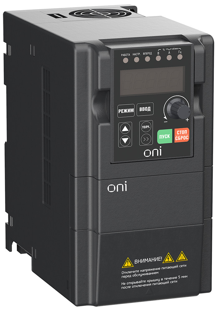 Преобразователь частоты ONI A150-33-15NT 380В 3Ф 1,5кВт 5А со встроенным тормозным модулем  #1
