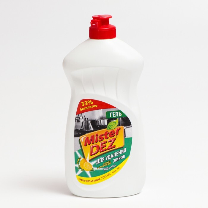 Чистящее средство Mister Dez Eco-Cleaning "Лимон", гель, для удаления стойких и пригоревших жиров, 500 #1
