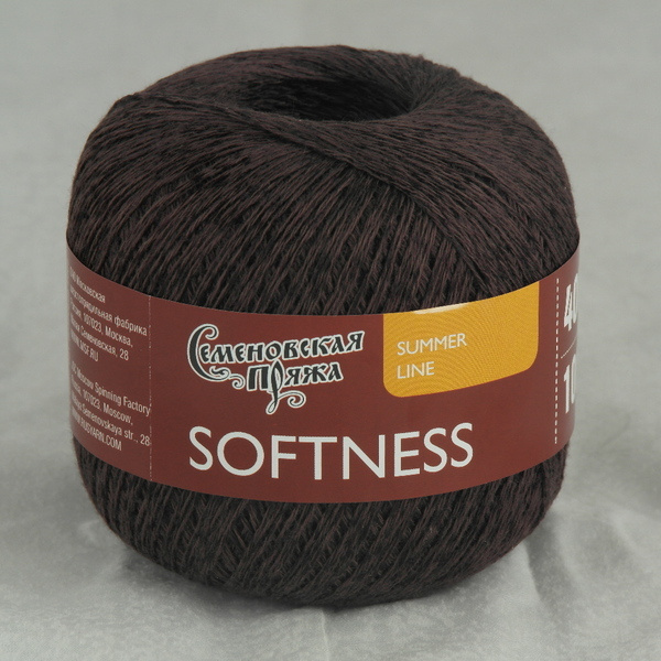 Пряжа Семеновская Softness (Нежность) - хлопок 47%, вискоза 53% - 100 грамм, 400 метров - цвет 31443 #1