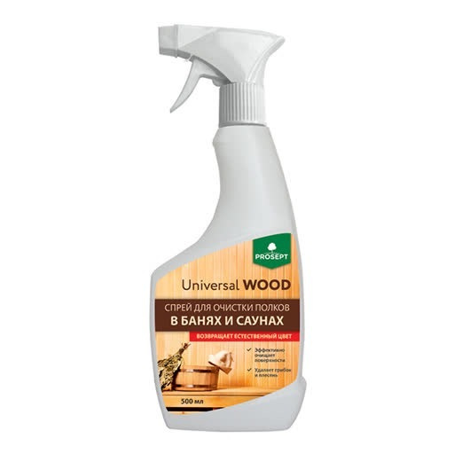 Спрей для очистки полков в банях и саунах,Universal Wood, 500 мл #1