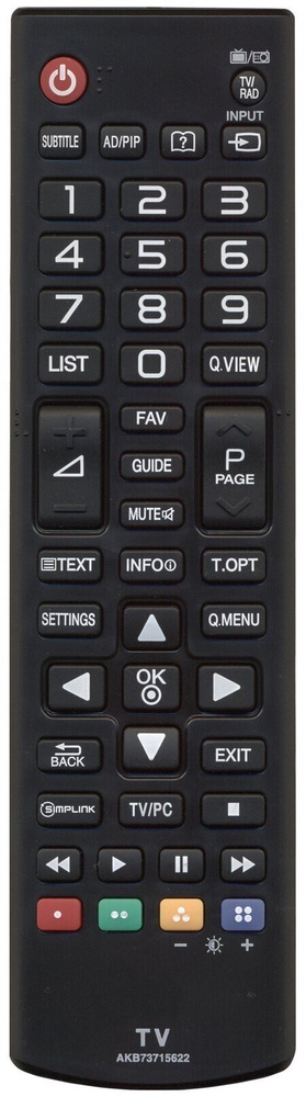 Пульт для LG AKB73715622 Uni LED TV (черный) #1