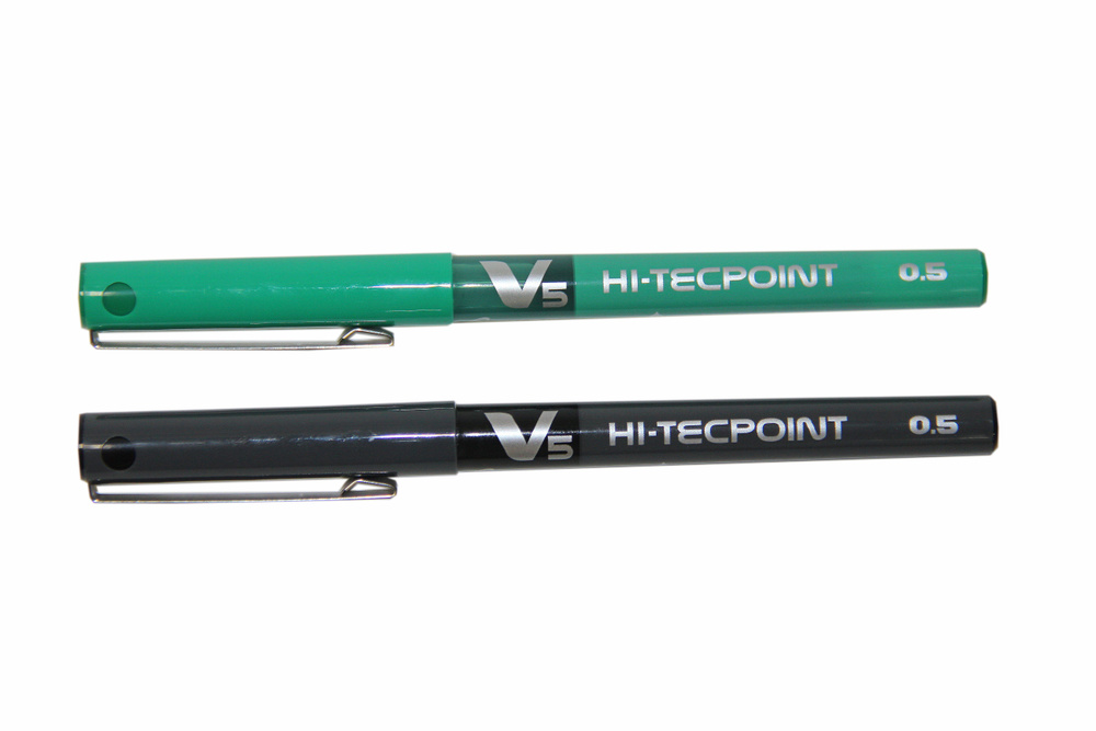 Ручка роллер Pilot Hi-Tecpoint V5  0,5мм 2 шт. (черный и зеленый) #1