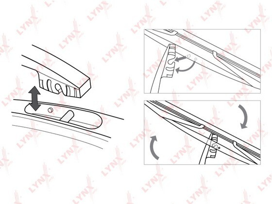 LYNXauto Щетка стеклоочистителя каркасная, арт. LR35D #1