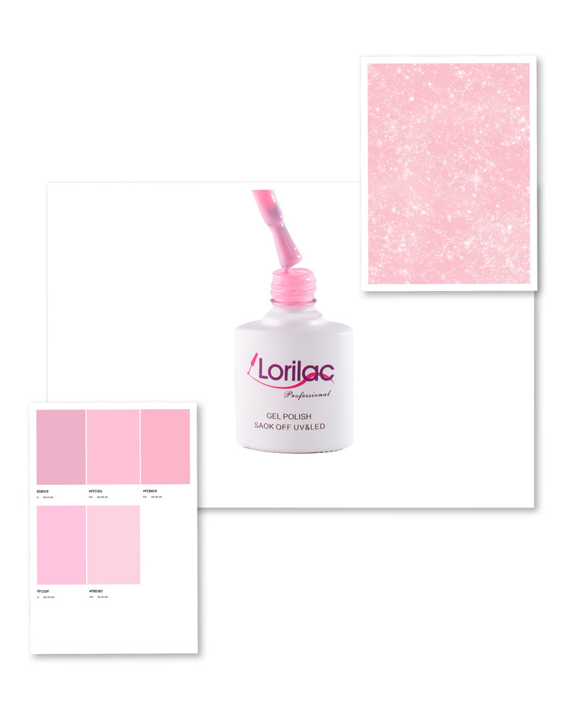 Lorilac Цветной гель-лак для ногтей # 015 розовый- 10 мл #1