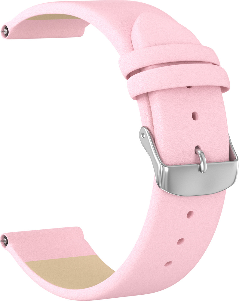 Ремешок кожаный GSMIN Esquire 22 для Samsung Galaxy Watch3 45мм (Розовый) #1