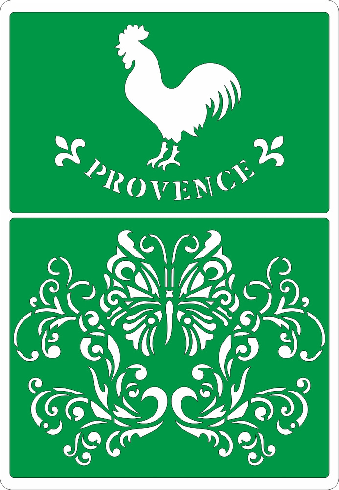 Трафарет для творчества и декора на клеевой основе Provence, 14*20 см  #1