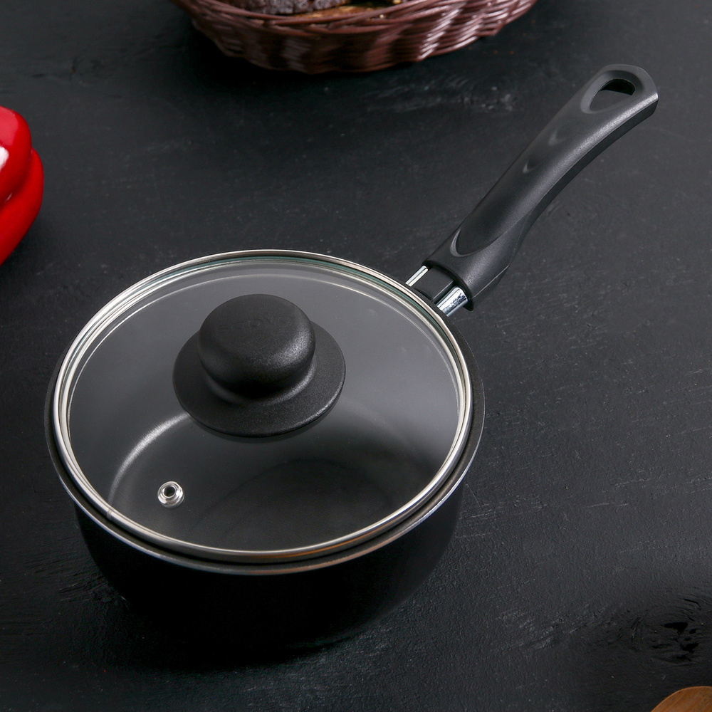 Кухонный ковш с антипригарным покрытием SCOVO "Consul", стеклянная ...