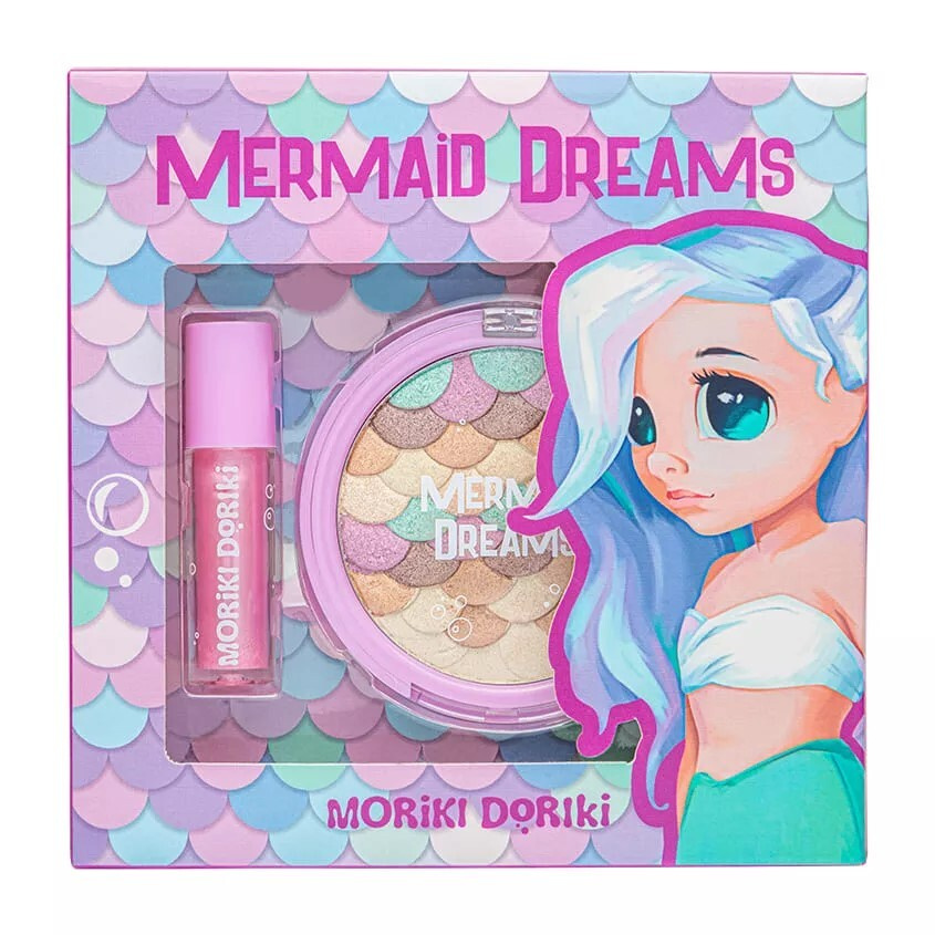 MORIKI DORIKI Набор для макияжа MERMAID DREAMS/блеск для губ/хайлайтер  #1