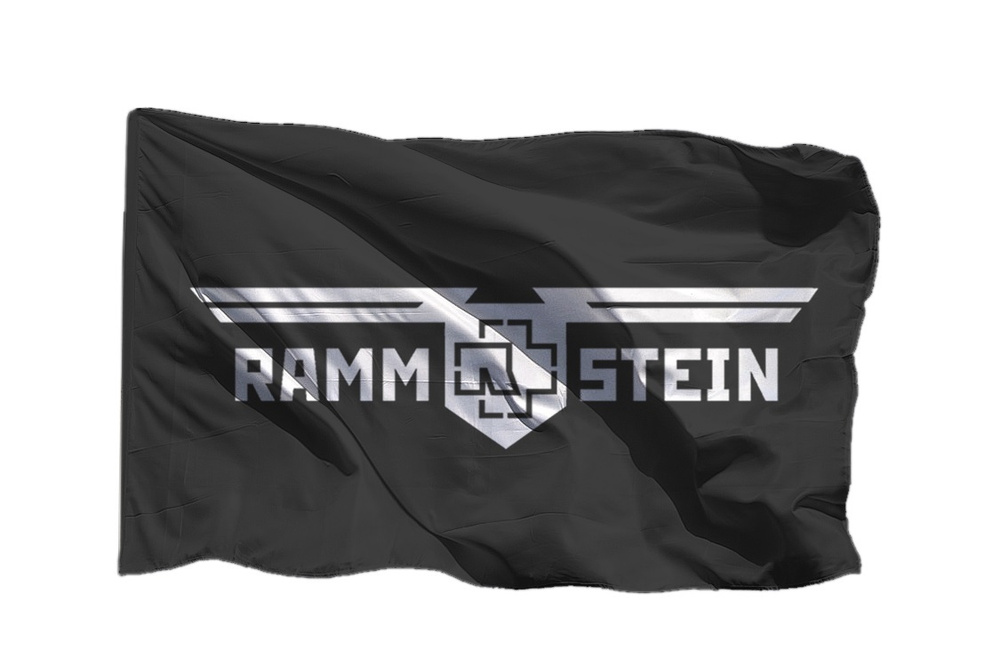 Флаг Рамштайн Rammstein на шёлке, 70х105 см - для ручного древка  #1