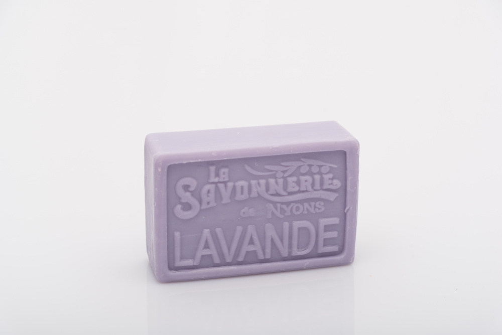 Твердое мыло для рук и тела с лавандой, прямоугольное 100 гр. La Savonnerie de Nyons, Франция.  #1