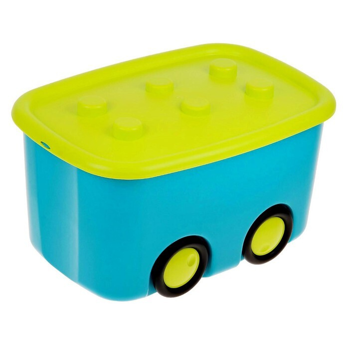 Ящик для игрушек Моби , цвет бирюзовый, объём 44 литра #1