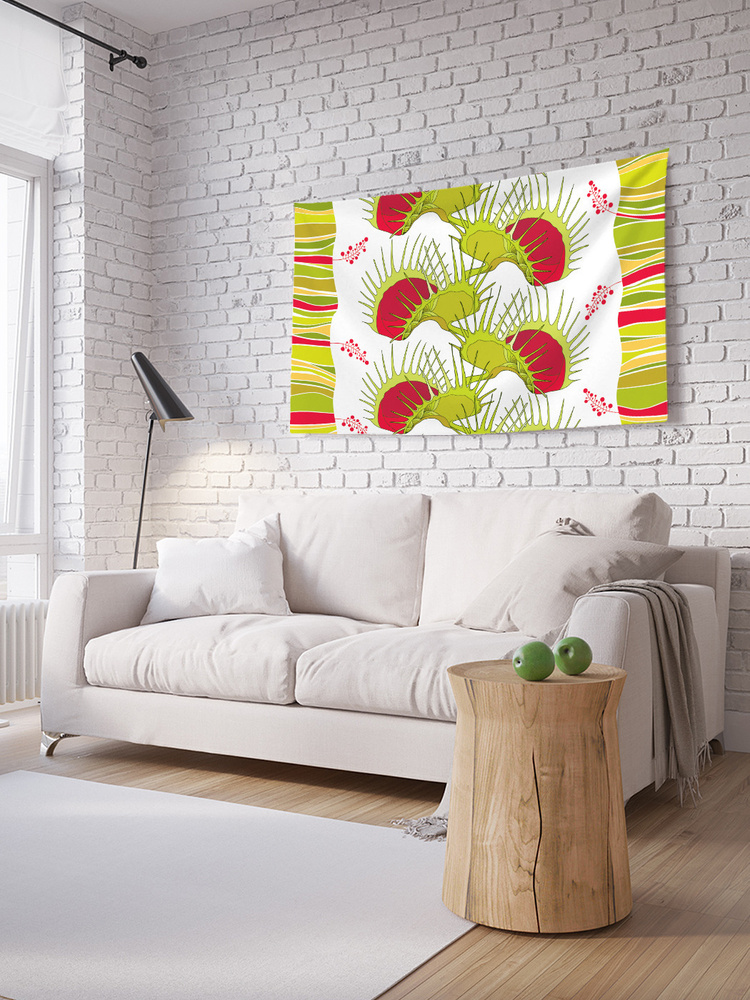 Горизонтальное фотопанно на стену JoyArty "Венерина мухоловка", из ткани, 100х150 см  #1