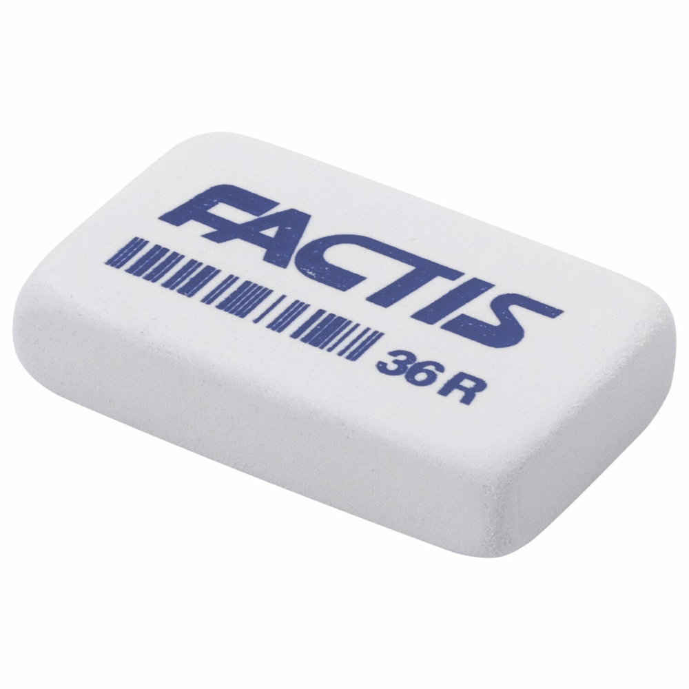 Ластик FACTIS 36 R (Испания), 40х24х9 мм, белый, прямоугольный, мягкий, CNF36RB. Комплект - 36шт.  #1