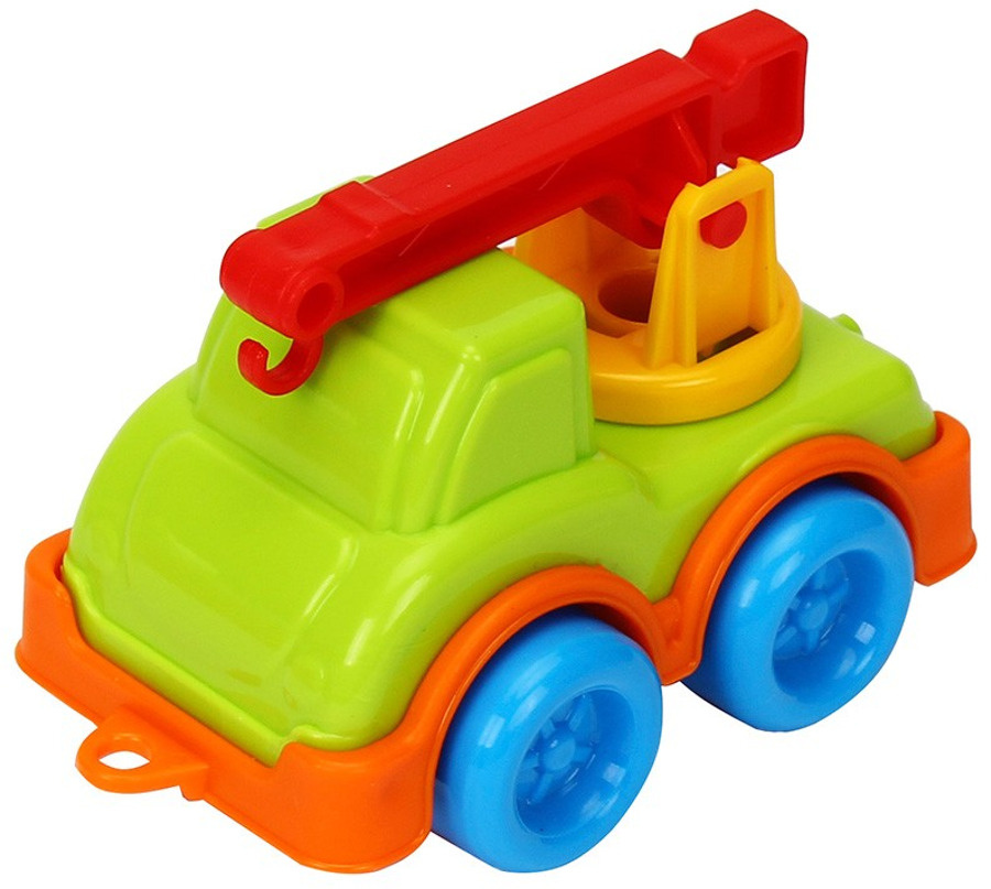 Игрушка Автокран Мини ТехноК, подвижный кран, строительная техника, детская игрушка машинка, 10х6х6 см #1
