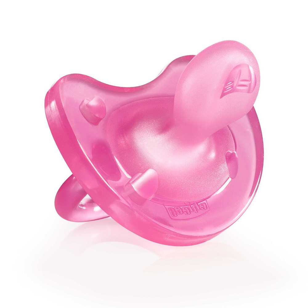 Пустышка силикон Physio Soft 6м+, розовая #1
