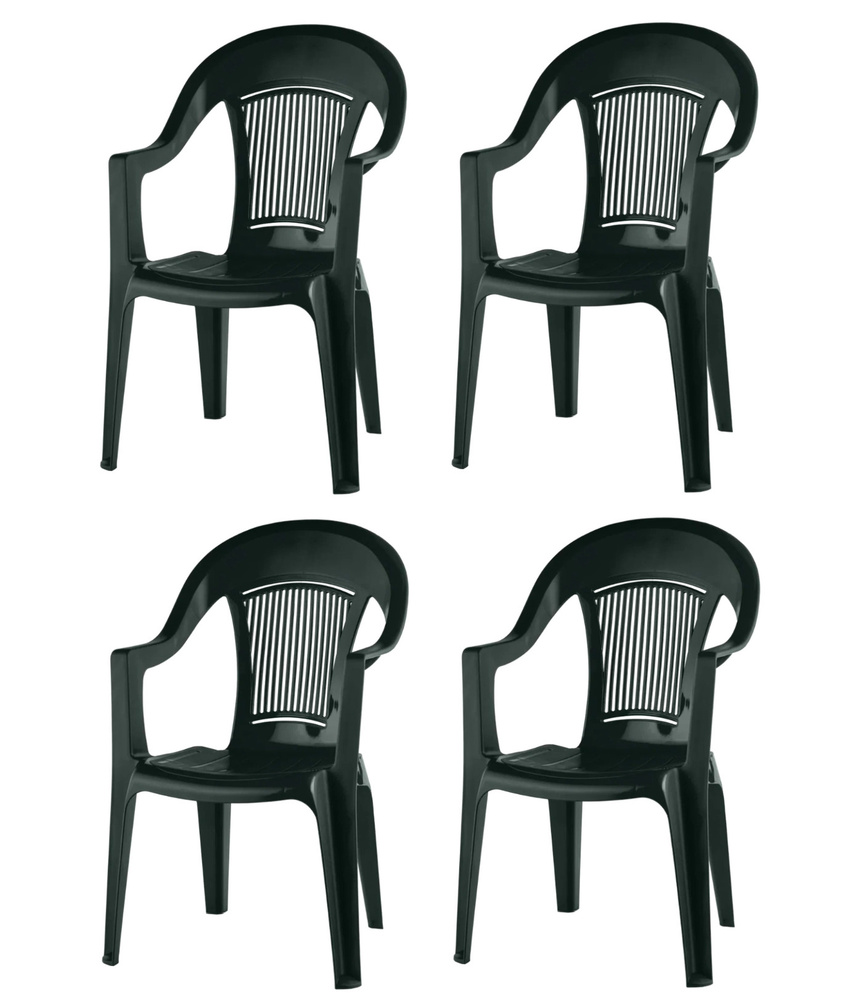 Садовое кресло, Пластик, 55х41х91 см, 4 шт #1