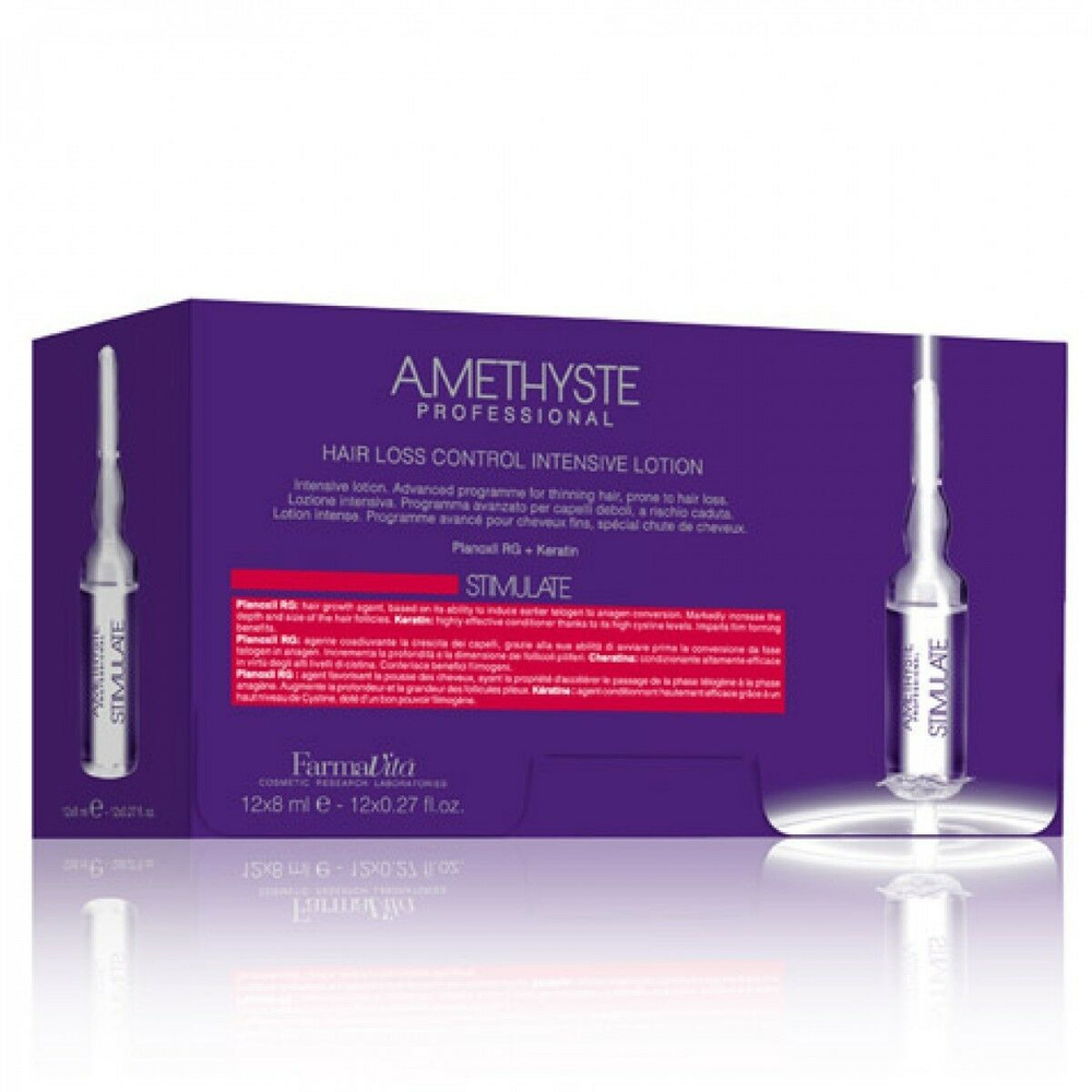 Farmavita Farmavita AMETHYSTE Stimulate Hair Loss Control / Лосьон против выпадения волос, ампула 8мл*12шт #1