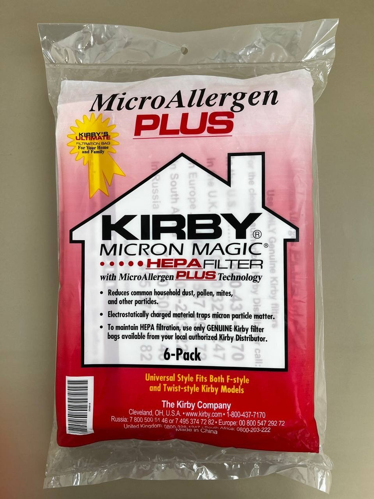 Мешки для пылесоса Кирби, пылесборники Kirby Micron Magic HEPA Filter Plus, 1 упаковка-6 мешков  #1