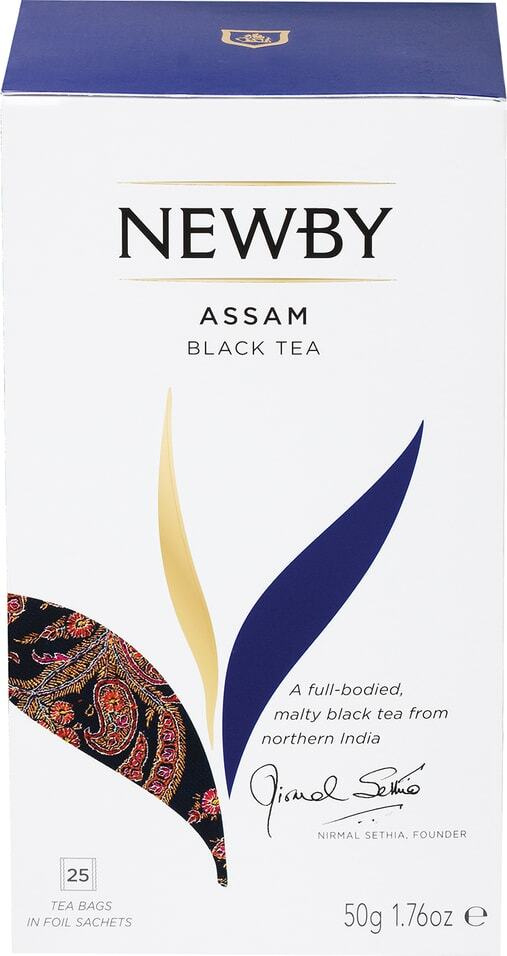 Чай черный Newby Assam 25*2г 2уп #1