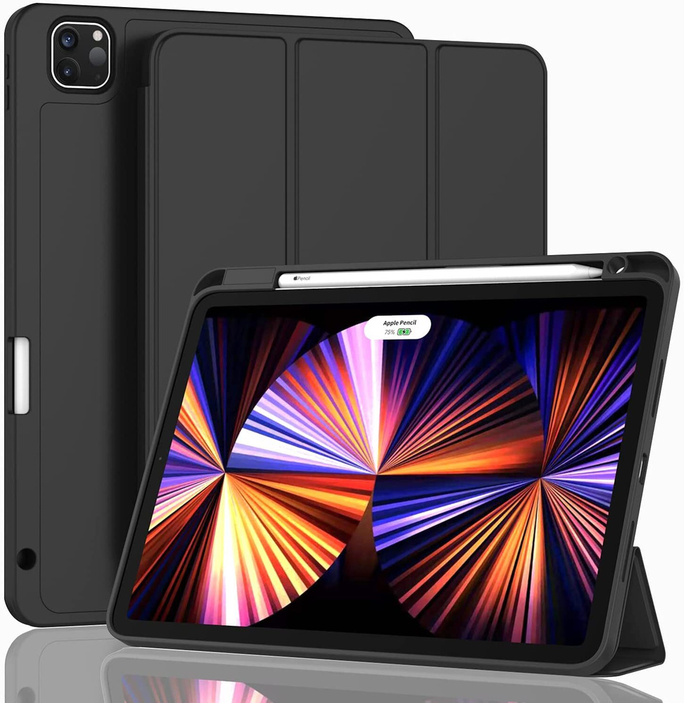 Чехол для планшета iPad Pro 11" (2022, 2021, 2020) с местом для стилуса, чёрный  #1