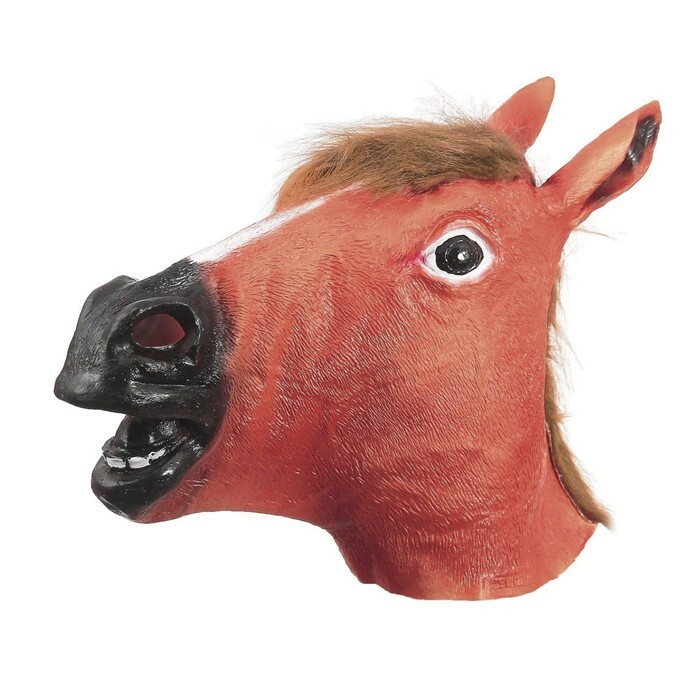 Маска карнавальная "Лошадь", цвет коричневый #1