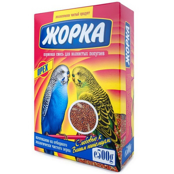 Корм для птиц, ЖОРКА, для волнистых попугаев, Орех, 500г, 1 шт.  #1