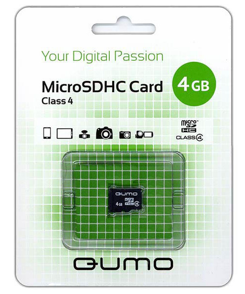 QUMO Карта памяти 4 ГБ  (QM4GMICSDHC4NA) #1