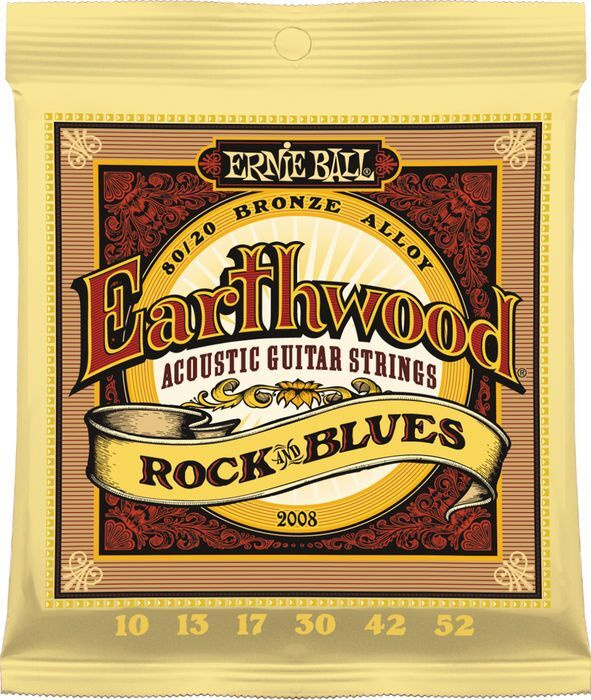 Струны для акустической гитары Ernie Ball Earthwood Bronze 80/20 10-52 Rock And Blues 2008  #1