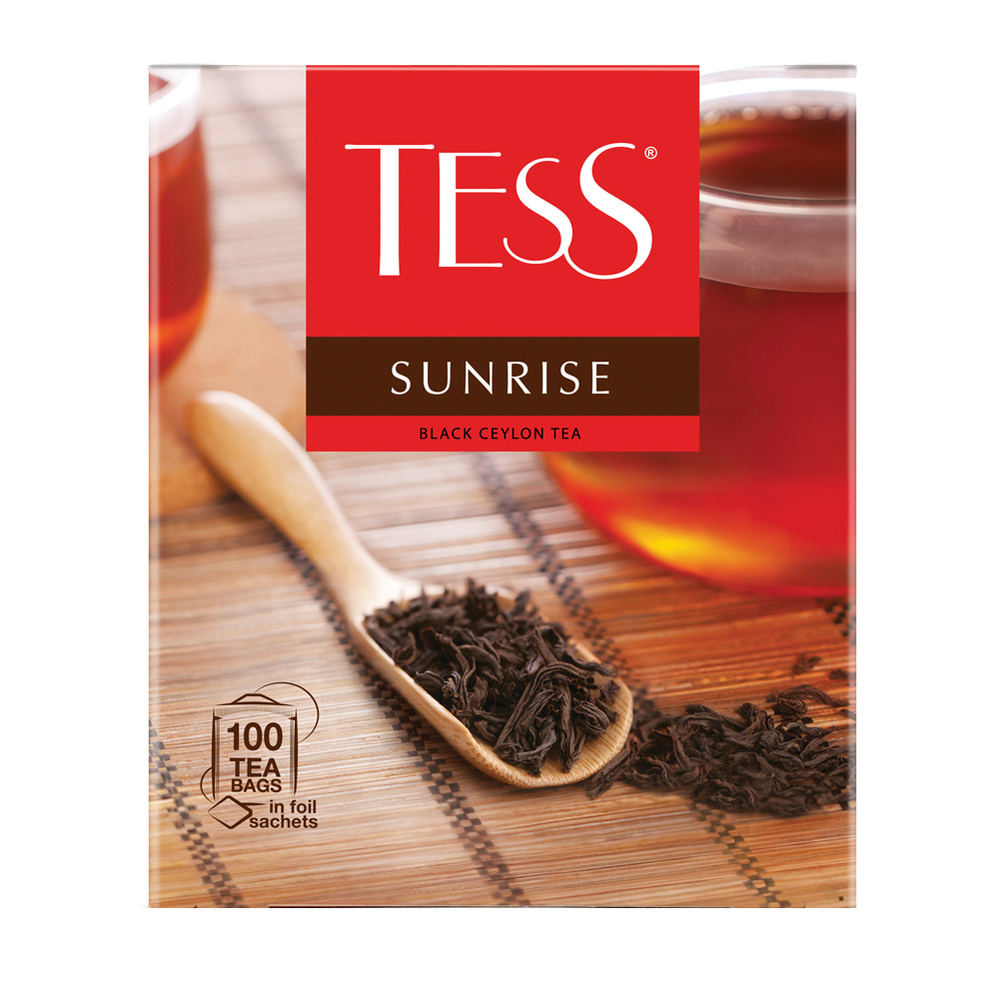 Чай в пакетиках черный Tess Sunrise, 100пак #1