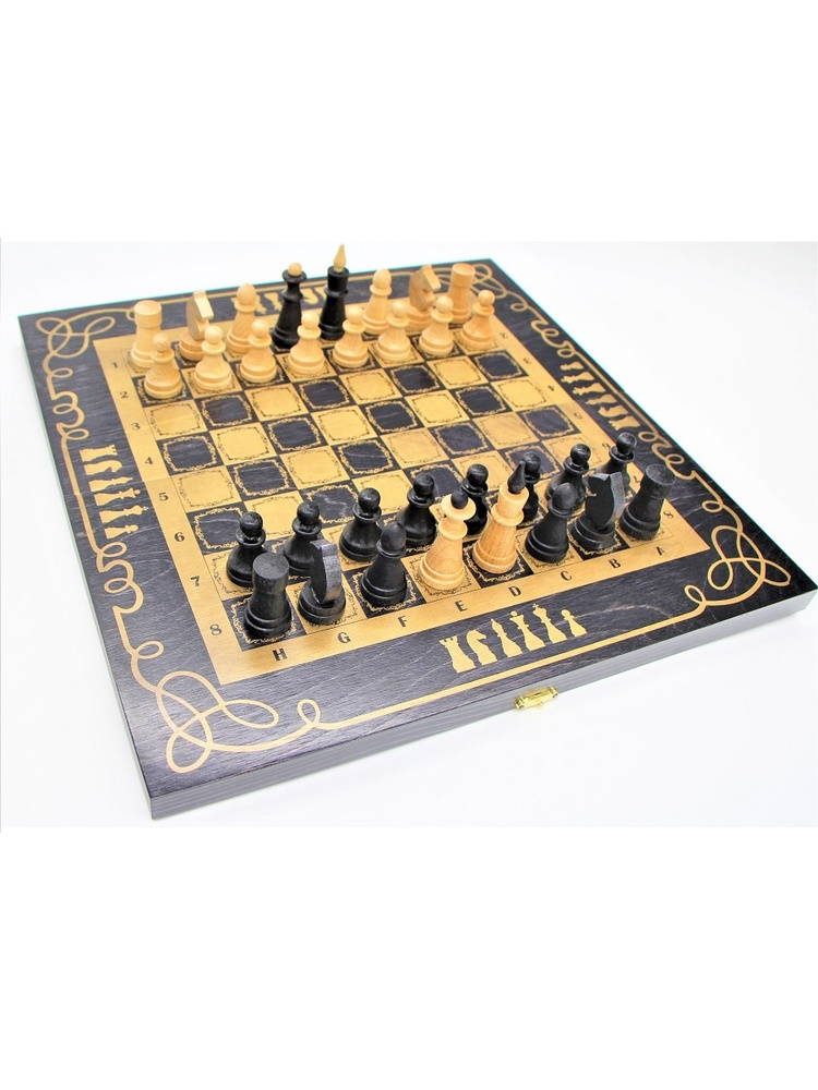 Игра 2 в 1 (шахматы, шашки) "Орнамент" #1