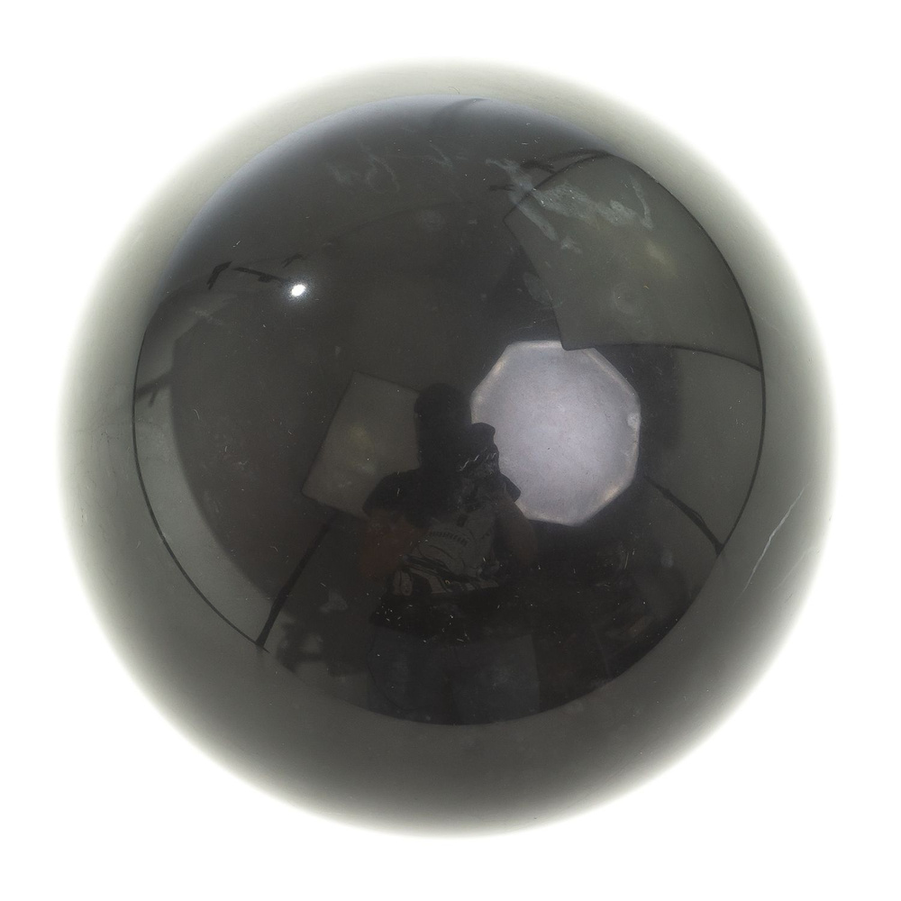 Шар из черного мрамора 10 см / шар декоративный / шар для медитаций / каменный шарик / сувенир из камня #1