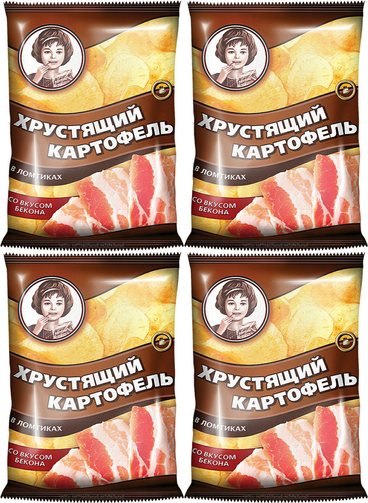 Чипсы картофельные Хрустящий картофель бекон 70 г в упаковке, комплект: 4 упаковки  #1