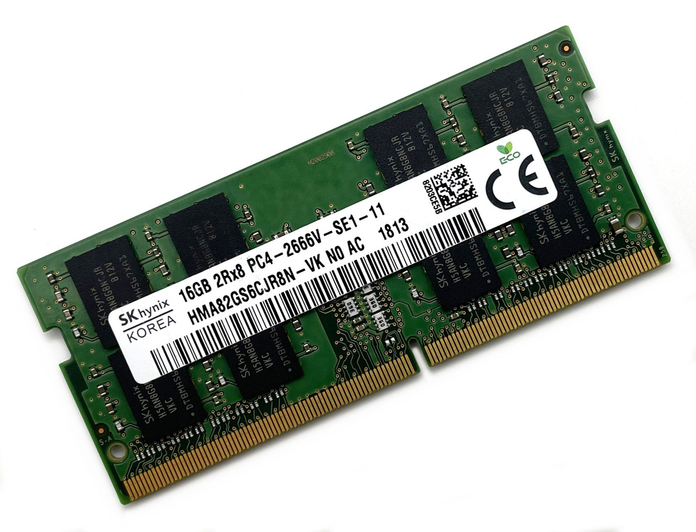 Hynix Оперативная память DDR4 16Gb 2666 Mhz PC4-2666V SoDimm HMA82GS6CJR8N-VK 1x16 ГБ (HMA82GS6CJR8N-VK) #1