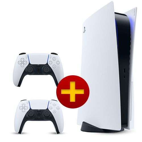 Игровая приставка Sony PlayStation 5 (CFI-1200A) + Беспроводной джойстик DualSense (белый)  #1