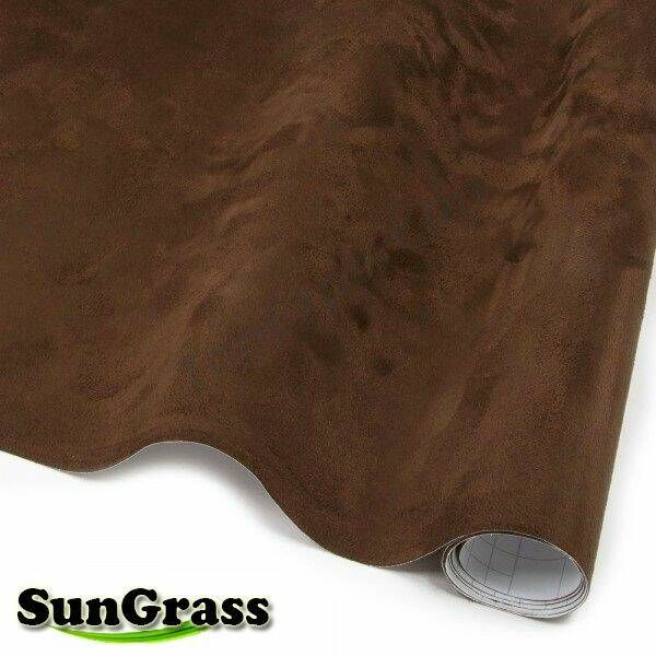 SunGrass / Самоклеящаяся пленка Алькантара, цвет - темный шоколад 1,5 x 0,70 м / Для отделки салона автомобиля #1