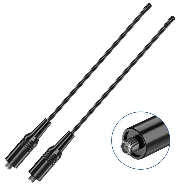 Антенна удлинённая двухдиапазонная гибкая для рации, радиостанции ...