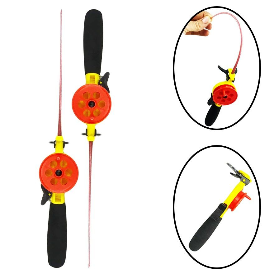 Набор складных удочек для зимней рыбалки 2 шт красный #1