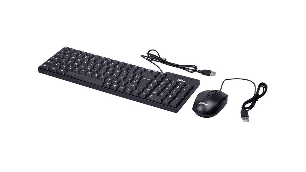 Ritmix Комплект мышь + клавиатура Комплект проводной клавиатура+мышь Ritmix RKC-010 черный, белый  #1